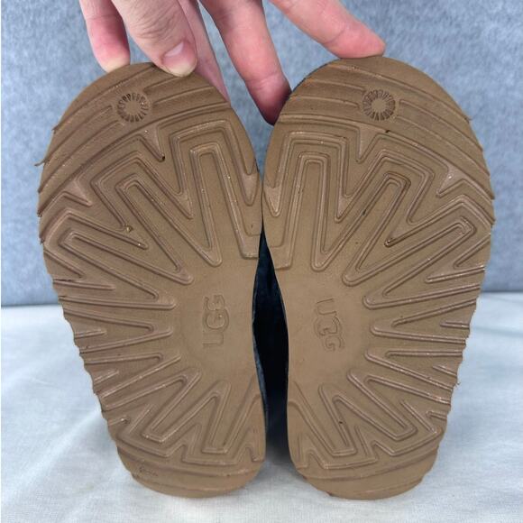 Ugg Little Girl's sz 10 (Toddler) Bailey Bow Crushed Velvet Blue Shearling Boot - Picture 6 of 13